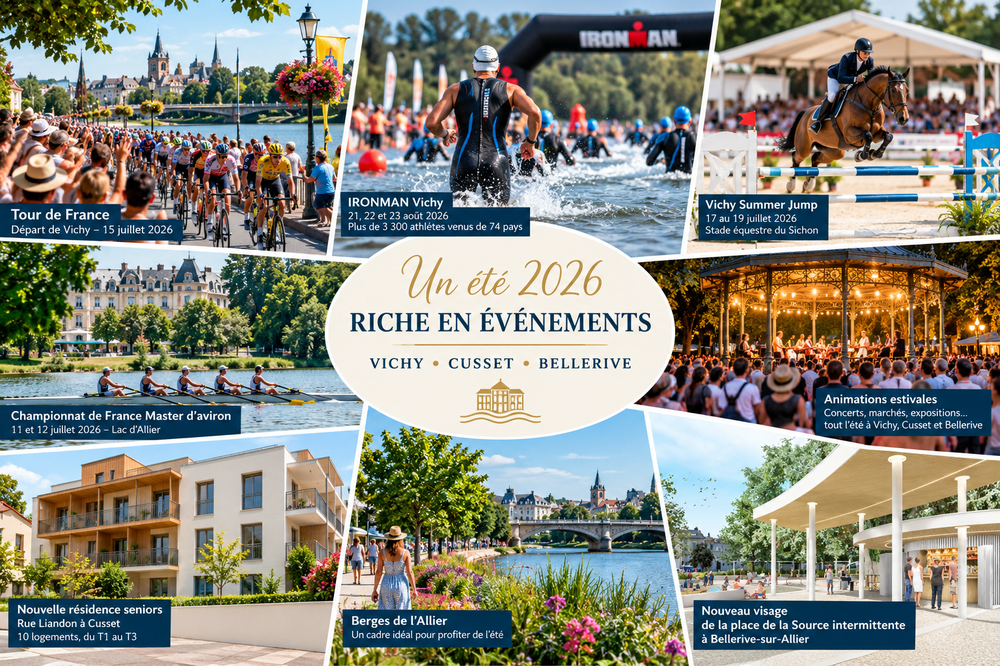 Actualités et événements de l’été 2026 à Vichy, Cusset et Bellerive-sur-Allier